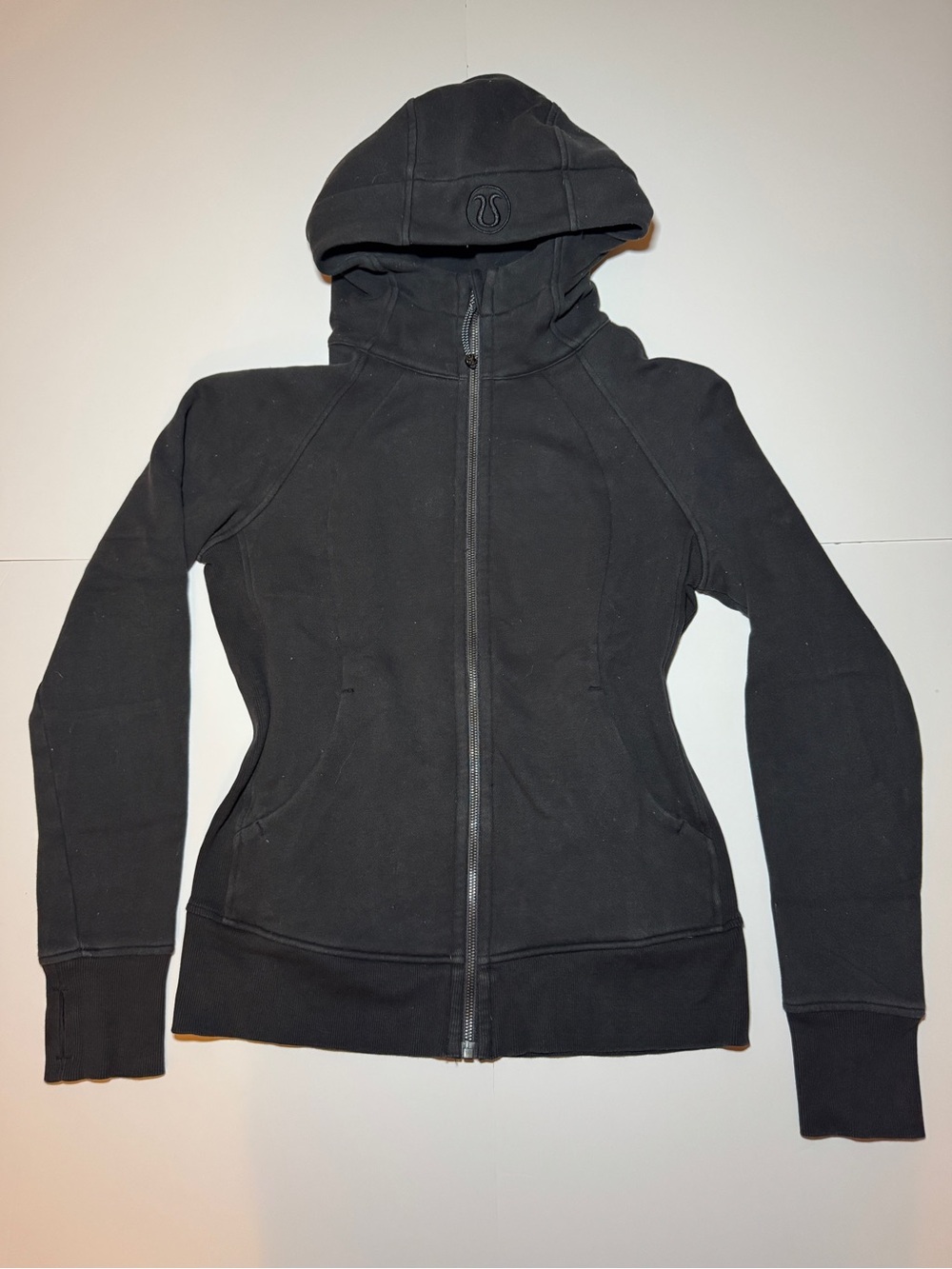 Vintage Y2K Lululemon Scuba Hoodie Black Full Zip Size 8